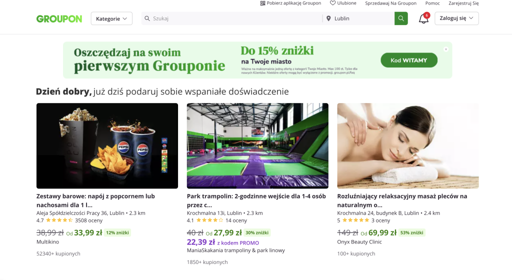 Kody Promocyjne i Kupony Groupon